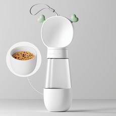 베코니아 반려동물 휴대용물병+배변봉투, 1개, 화이트+배변봉투