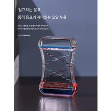 물방울 미끄럼틀 스트레스해소 물멍 흐르는계단 감성인테리어 오일드롭 오브제, 1개, 작은 허리 블루 핑크