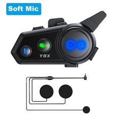 오토바이 헬멧 헤드셋 인터콤 거리 믹싱 음악 공유 음성 보조기능 방수, 1. 1PC Soft Mic, 기본