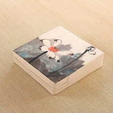 AIRASI 사각 쿠션 두꺼운 다다미 좌식 방석 메모리폼 큰 대형, 연꽃3_길이40 폭40 높이10 cm