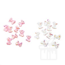 입체 리본 네일 파츠 네일아트재료, 화이트