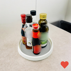 주방정리소품 360도회전 트레이 수납 정리함