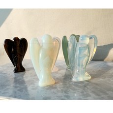 뚱보 휴대용 천사 천연 원석, 호안석 천사원석