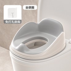 大號嬰兒童馬桶圈坐便器女寶寶小孩男孩坐墊便盆蓋梯女孩軟膠防滑, 軟膠全包圍【灰色】:如圖