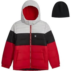 London Fog 남아용 빅 액티브 퍼퍼 재킷 겨울 코트 블루 스틸. 4