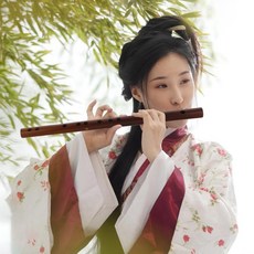 키 짧은 대나무 플루트 목관악기 중국 음악 악기, 1개, 기본, 기본