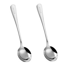 길컴퍼니 스텐 국물 대왕 숟가락 미니국자 RJ15D C타입 2개, 실버