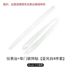 중앙 제어 대시보드 장식 스트립 문짝 ABS 패널 모델 3 새 버전, 02 2 White 4