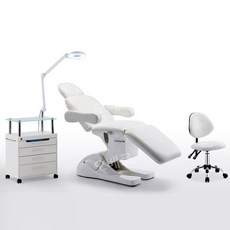 미용베드 뷰티샵침대 각도조절의자 리프트 다기능 전동 전기 마사지, 화이트