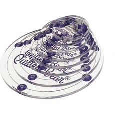 퀼팅 템플릿 퀼트 베어 서클 - 정밀한 원단 절단 스트레스 없는 기계 퀼팅을 위한 8가지 투명 미끄럼 방지 아크릴 재봉 용품에 이상적입니다 ¾–3"