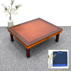 남원은행공방 접이식 은행 흑단 3자 교자상 90 x 75 x 31 cm + 상 커버 세트, 붉은대추색