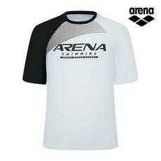 아레나 남성 임팩트 레저 숏슬리브 래쉬가드 A4BM1RR01WHT22107379472336846