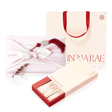 조은나래 도라지정과 콩가루 세트 설날선물 고맙습니다 포장형 연한빨강 꽃잎매듭법, 500g, 1박스