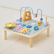 폴라비 유아 돌아기 원목 에듀 러닝 테이블 완구, 1개