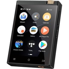 블루투스 및 WiFi를 지원하는 HiFi MP3 플레이어 오일스카이 무손실 DSD 고해상도 디지털 오디오 음악 64GB 카드를 휴대용 최대 1TB 지원, Black