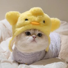 귀여운 강아지 고양이 패션 캐릭터 겨울 바라클라바 모자, 1개, 오리