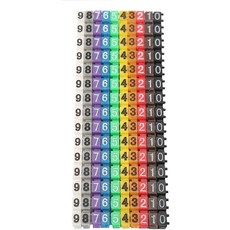 페이룸 번호 와이어 마커 스틱 라벨 컬러 코딩 케이블50PCS .5mm을 표시하기 케이블 라벨의 컬러풀 스퀘어 클립50PCS .5mm