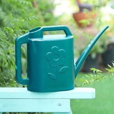 星宇優選館 家用大容量長嘴澆水壺 加厚塑料園藝工具灑水壺 休閒綠植盆栽澆花壺, 花朵澆水壺翠綠色 【4L】, 1個