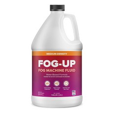 FogUp 중간 밀도 안개 주스 - 매우 오래 지속되고 고출력 무취 실내/외 무취 수성 안개 기계 유체 - 모든 표준 안개 기계에 대해 1 갤런 128 floz, 1 Gallon