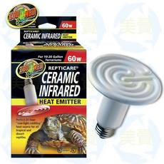 ZOO MED 陶瓷放熱器 爬蟲陸龜兩棲保暖加溫 無光陶瓷燈泡, 1個, 陶瓷放熱器 100W