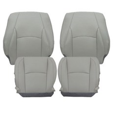 FZJDSD 그레이 운전석 및 조수석 바닥 및 상단 린 백 극세사 가죽 교체 시트 커버 렉서스 RX330 RX350 RX400 2004 2005 2006 2007 2008 20