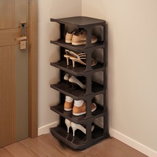 덴코 공간활용 수납 신발 정리대, 1개, 블랙 6단