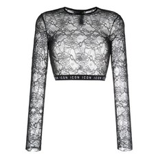 디스퀘어드2 비 아이콘 레이스 크롭 탑