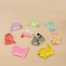 우파루파 피규어 야광 책상 파츠 장식품 빛나는 랜덤컬러, 야광 애벌레 5개, 1개, 기본 색상