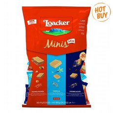 Loacker 萊佳 Minis Mix 綜合迷你威化夾心餅 800公克 80入, 1個