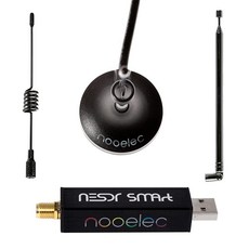 Nooelec NESDR Smart v4 Bundle - 프리미엄 RTL-SDR 알루미늄 인클로저 포함 0.5PPM TCXO SMA 입력 및 3 안테나 RTL2832U &