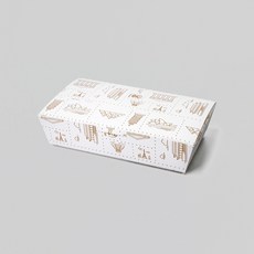 제이팩토리 김밥 타코야끼 만두 떡 포장용기 코팅 종이도시락 1호, 100개, 1세트