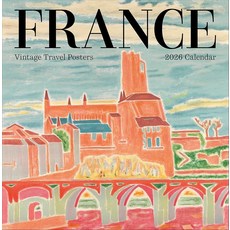 Wall Calendar 2026 France: Vintage Travel Posters Art 12 Months Large Grid Design Featuring 12, Wall Calendar 2026, France: Vi