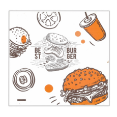 美式漢堡用淋膜防油紙/貝果紙/三明治紙 (100入), 1套裝