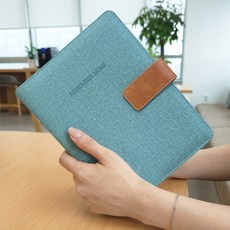 비오파파 6공 만년 업무용 A5 가죽 바인더 다이어리, 1개, 스카이