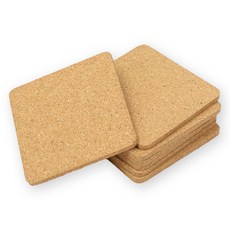 올커버 코르크 티코스터 두꺼운 컵받침, 20개, 사각(NE212)