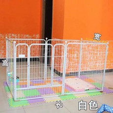 접이식 반려동물 가림막 격리 대형견 안전 우드, 1개, O. 흰색 XS 사이즈 6개입 길이 120cm 너비 6