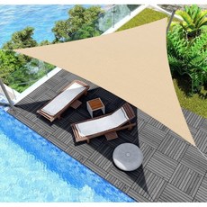 삼각 차양막 그늘막 3m 3.6m 자외선차단 정원천막, 베이지