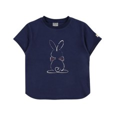 네이비 토끼 나염 반팔 티셔츠 BX28TS03NV 3078401