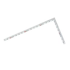 Shinwa 鶴龜 超耐磨抗刮白色角尺 寬版厚款 1尺6寸/50公分 32608, 1個