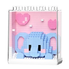[알꿀밤-나노블럭-동물] MS블럭 케이스 코끼리, 1개