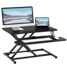 [재고정리] Ergomaker KR DC02-26 모션 데스크 에어 리프트 높이조절 테이블 26인치, 블랙