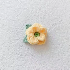 Wool Flower Applique Pin for DIY Clothes Hat Shoes Crafts Sewing Supplies Patches Headwear Hair Clip, 14 4