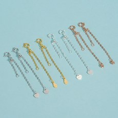 미채상점 길이조절 목걸이 연장 체인 925법정순은 팔찌 길이 줄, 1개, 물방울참 화이트실버