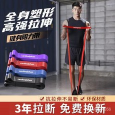 專業級彈力帶 阻力帶 力量訓練 塑型 可調 男士 練肩膀 健身彈力帶 拉力繩, 1個, 中國紅
