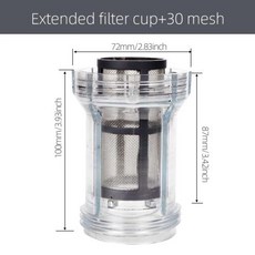 어항 여과기 수조 필터 스펀지 물고기 변기 완전 투명 폐기물 수집기 배수 자동 청소, 1)30 mesh Extended cup, 1개