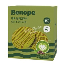 베노프 제로단백질쿠키 말차초코드리즐, 5개, 63g