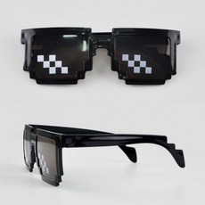 모자이크픽셀선글라스 파티용품 안경 생일파티 재미있는 분위기, 1개, 상세페이지 참조