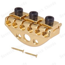 기타 헤드리스 잠금 너트 교체 부품 크롬 골든 블랙 42mm 길이 악기 액세서리, [03] 금, 1개