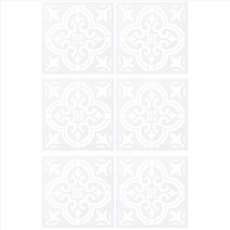 6 PCS DIY 그림 30x30cm 빈티지 꽃 패턴 스텐실 타일 벽면 가구 그림 장식 장식 템플릿