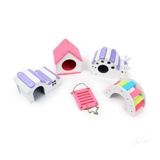 JT 햄스터 사육장 꾸미기 소품 햄스터하우스, 창문집 퍼플